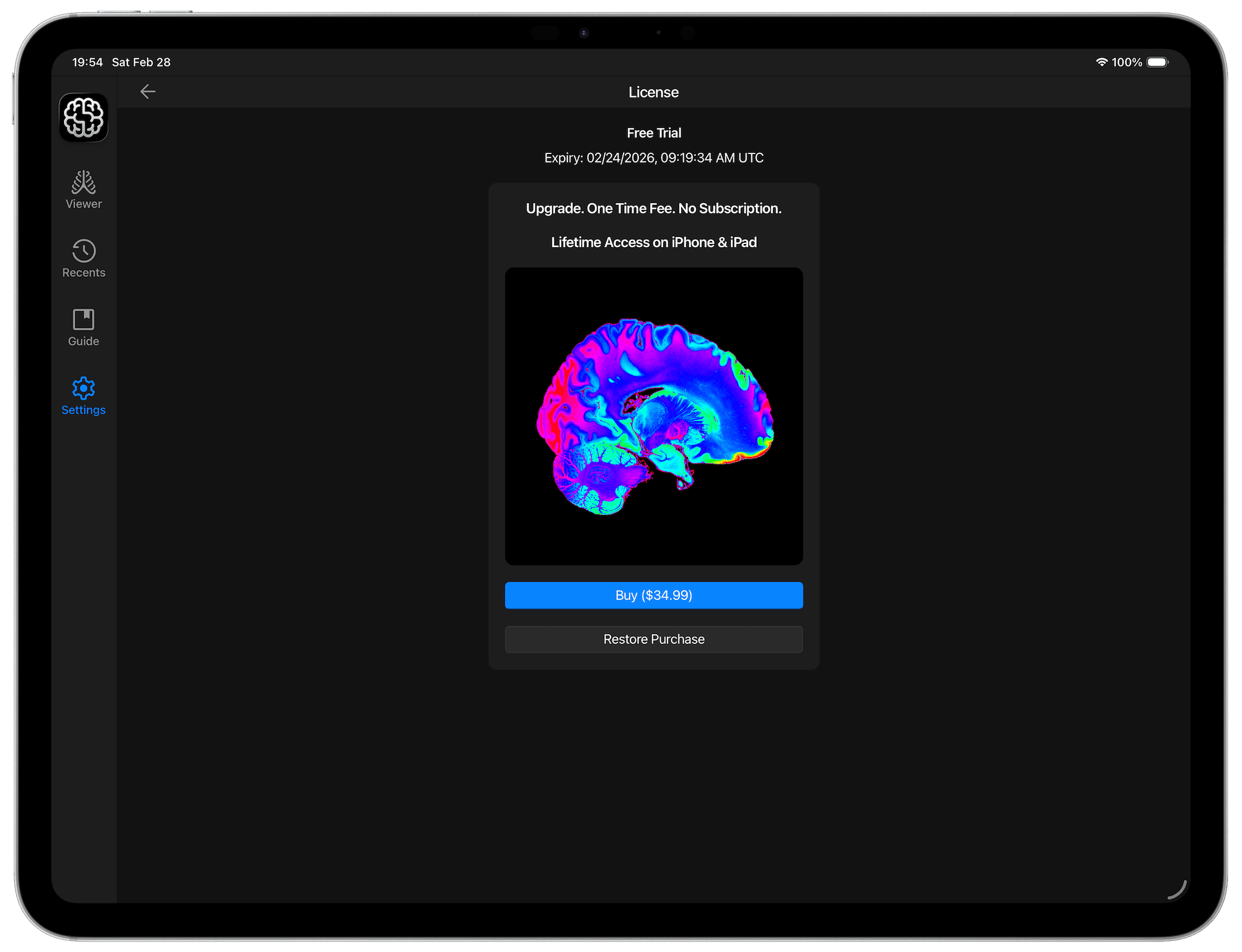 DICOM Vision Go on iPad - License